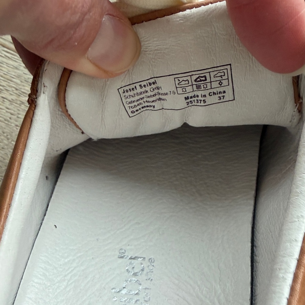 EUC Josef Seibel 'Caren' (Cognac / Camel / Ivory) Sneaker in 37 Retail: $160 - Picture 13 of 16